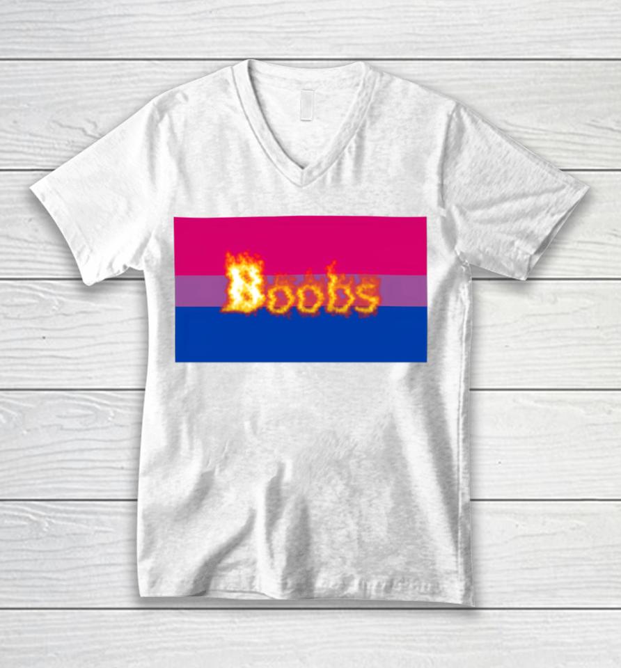 For Bisexuals Boobs Unisex V-Neck T-Shirt