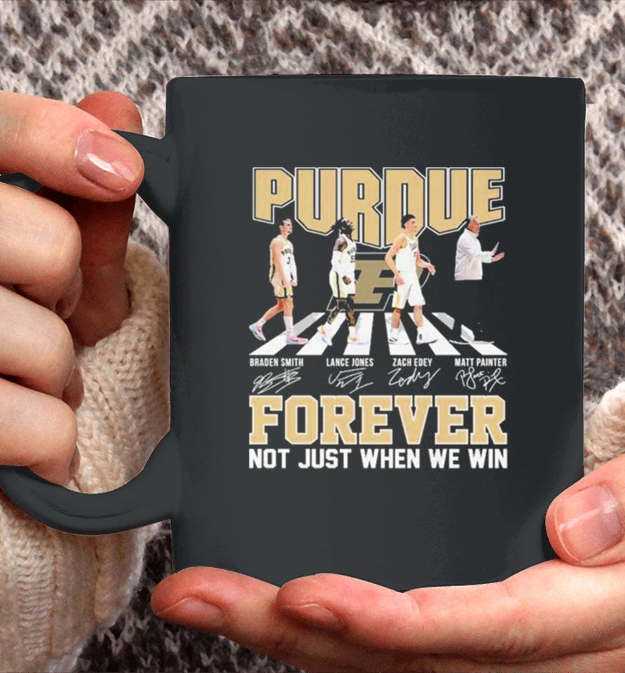 Forever Not Just When We Win Purdue Boilermakers Team Abbey Road Signatures Coffee Mug