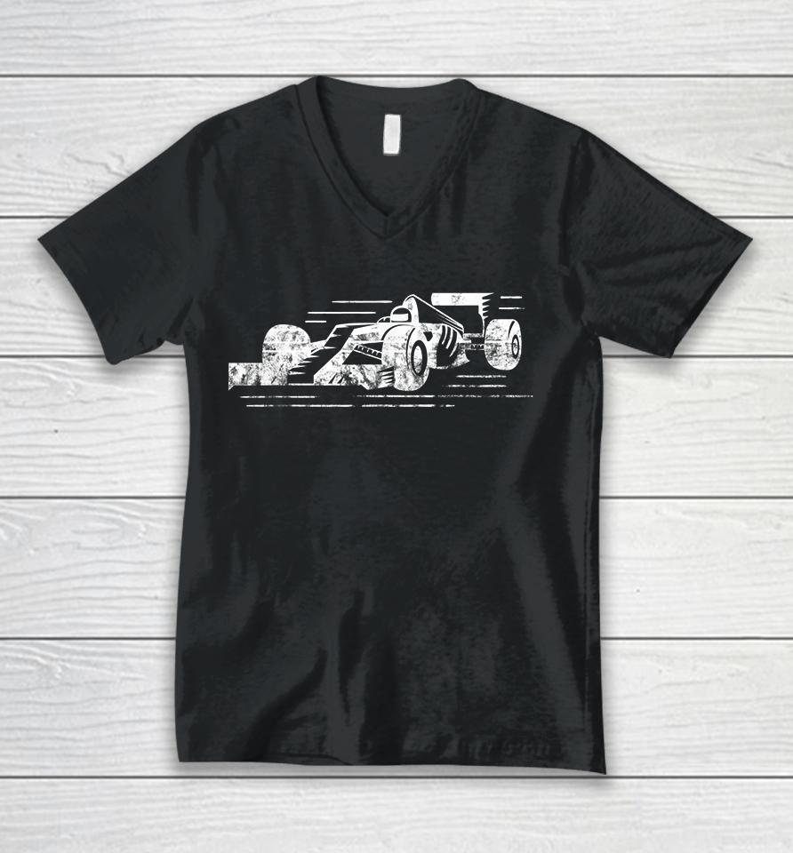 Formula Racecar Unisex V-Neck T-Shirt