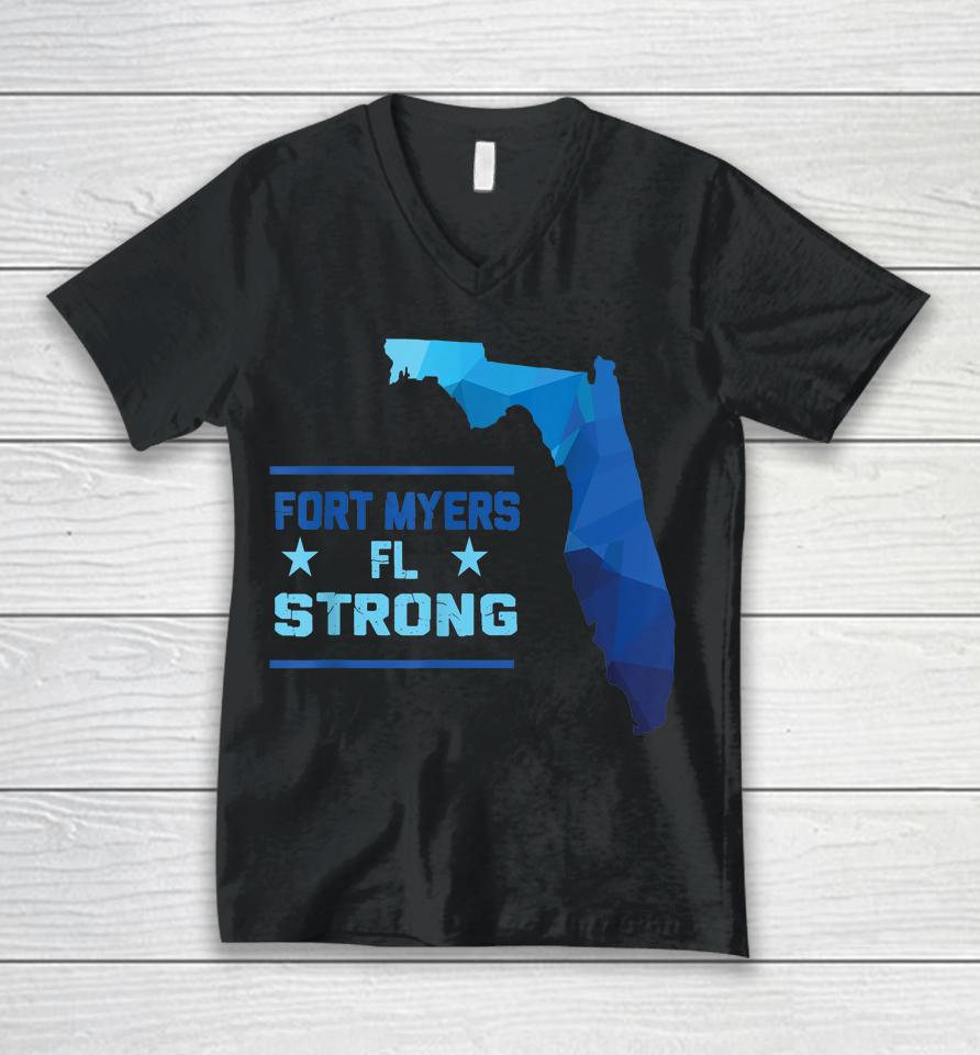 Fort Myers Florida Strong Unisex V-Neck T-Shirt