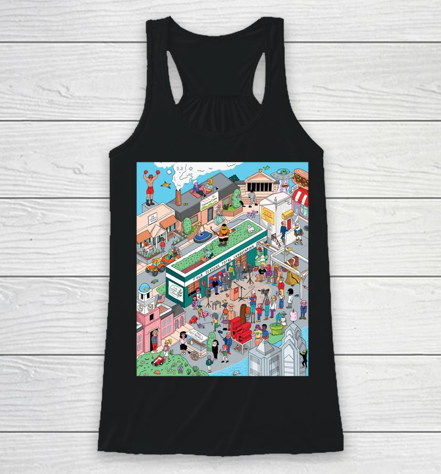 Four Seasons Landscaping Philly Press Conference Racerback Tank