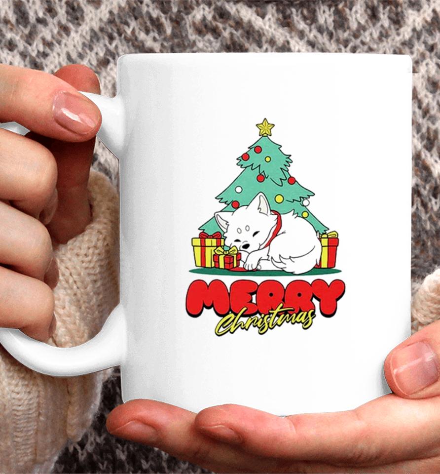Fox And Tree Merry Christmas Coffee Mug