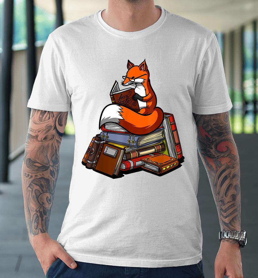 Fox Book Reading Nerd Geek Premium T-Shirt