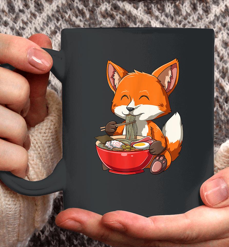 Fox Eating Ramen Coffee Mug