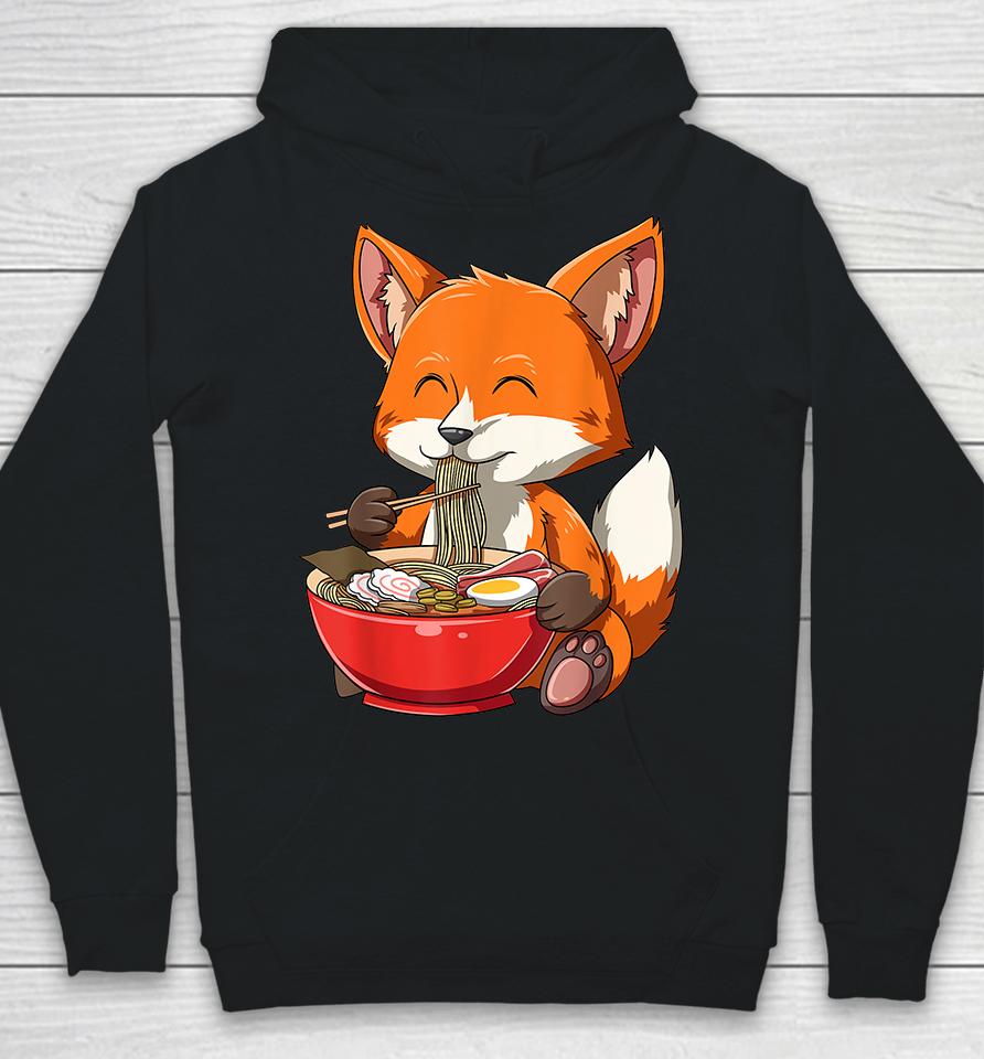 Fox Eating Ramen Hoodie