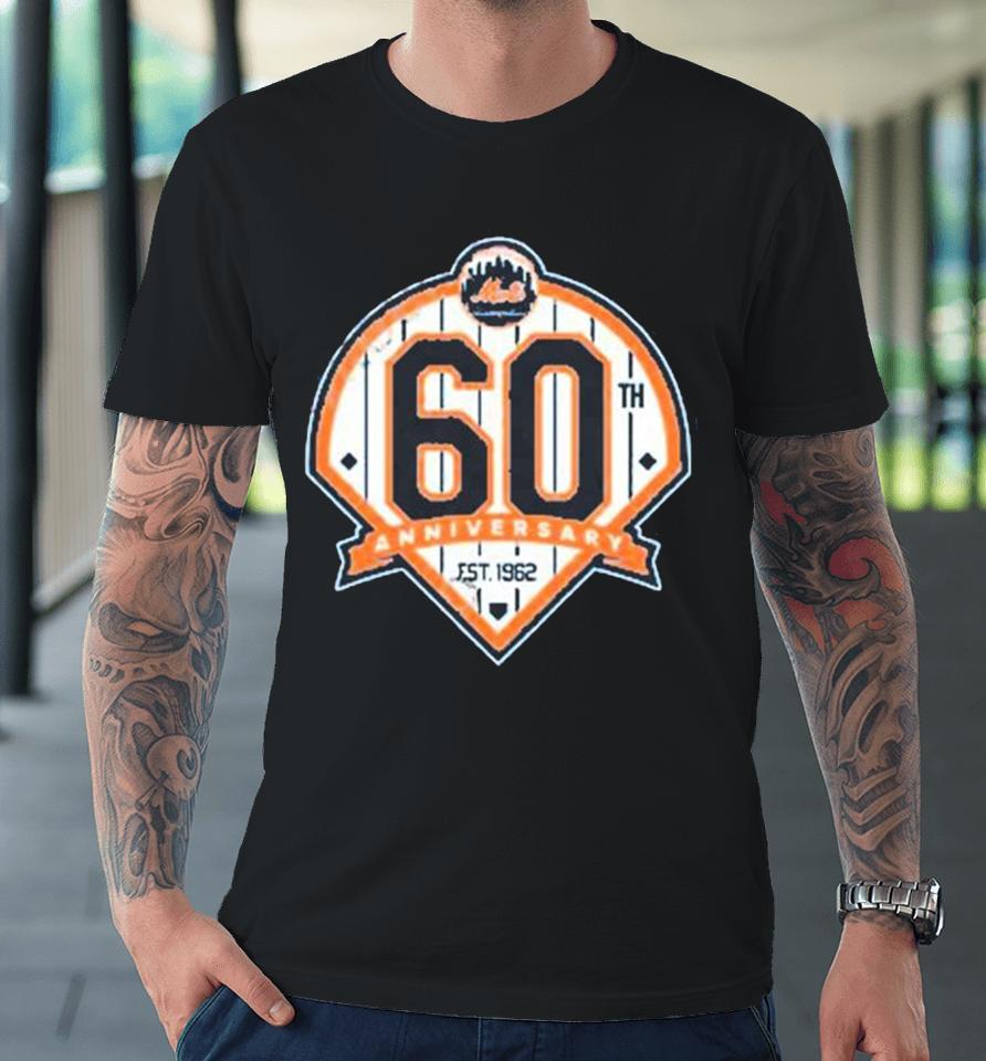 Frank Fleming Wearing New York Mets 60 Years Aniversary Premium T-Shirt