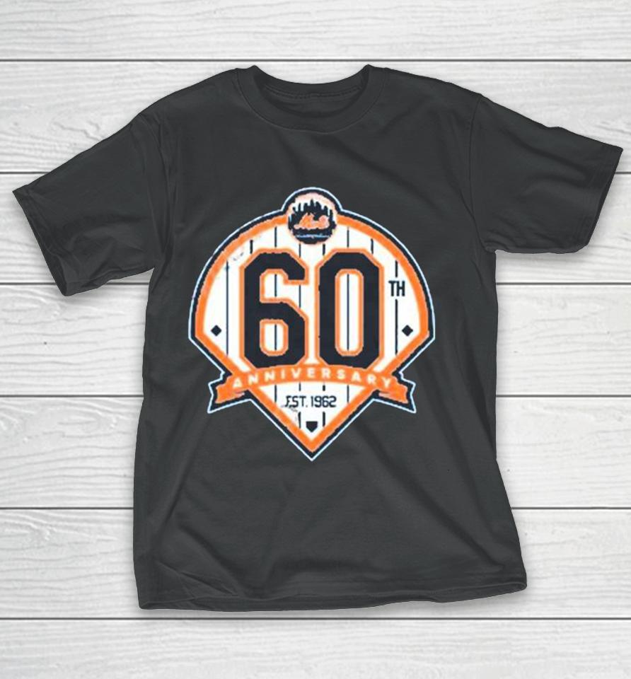 Frank Fleming Wearing New York Mets 60 Years Aniversary T-Shirt