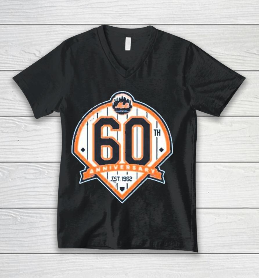 Frank Fleming Wearing New York Mets 60 Years Aniversary Unisex V-Neck T-Shirt