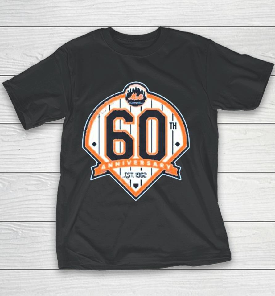 Frank Fleming Wearing New York Mets 60 Years Aniversary Youth T-Shirt