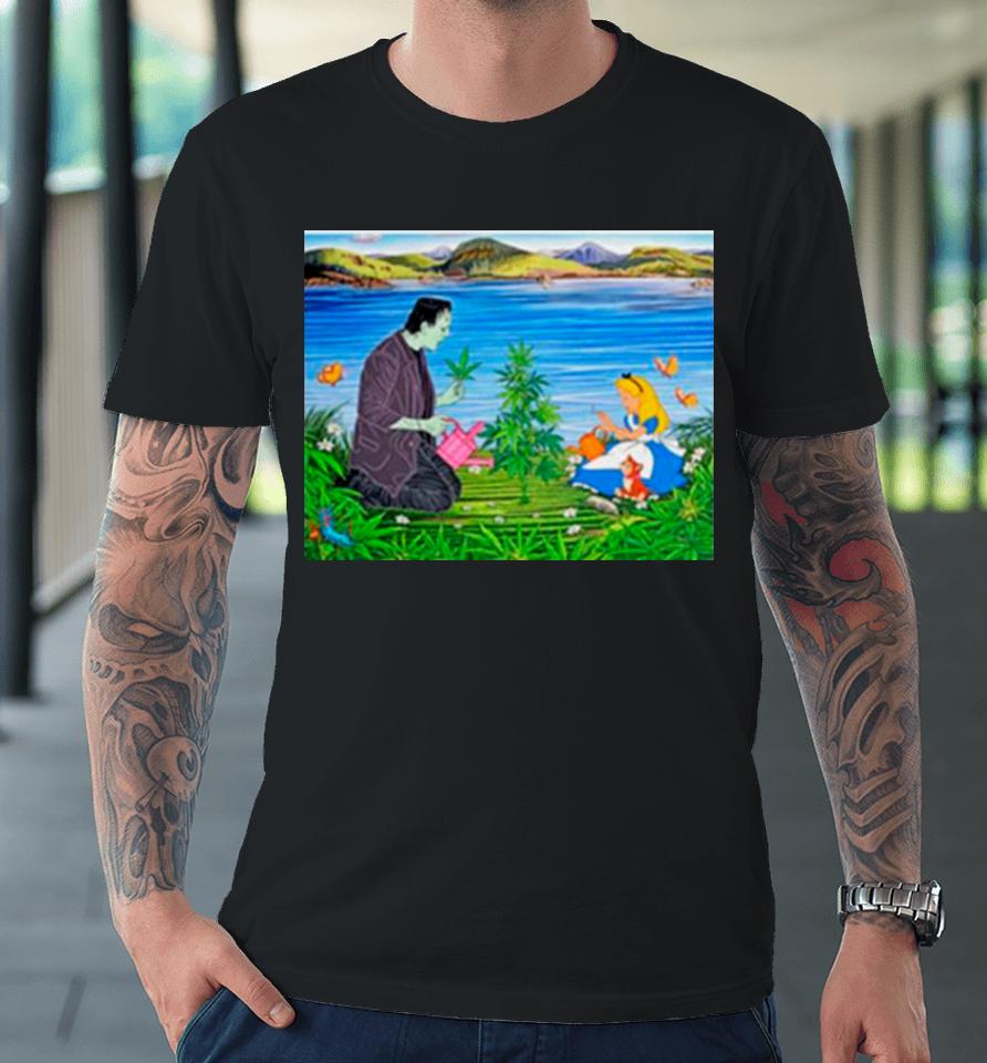Frankenstein And Alice Marijuana Tree Premium T-Shirt