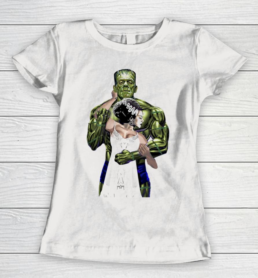 Frankenstein And Bride Love Husband And Wife Valentine Women T-Shirt