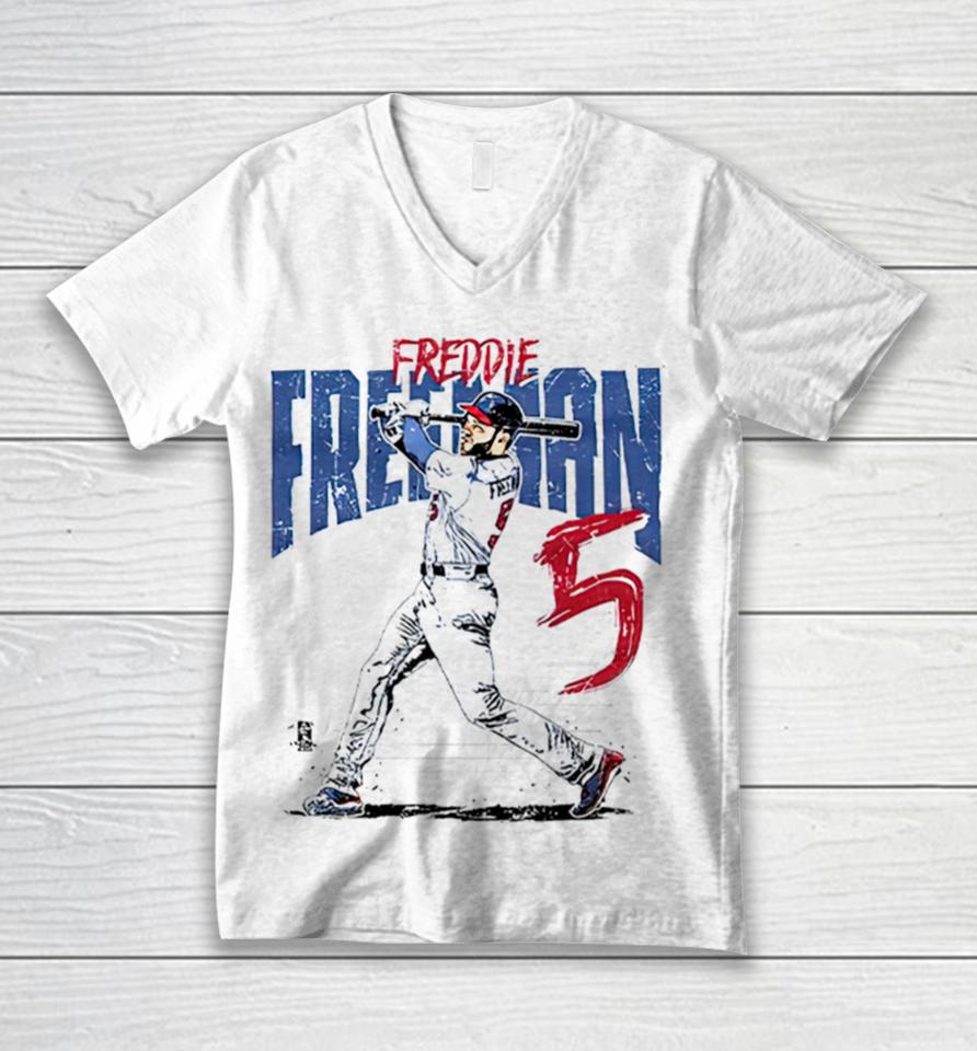 Freddie Freeman Atlanta Baseball Unisex V-Neck T-Shirt