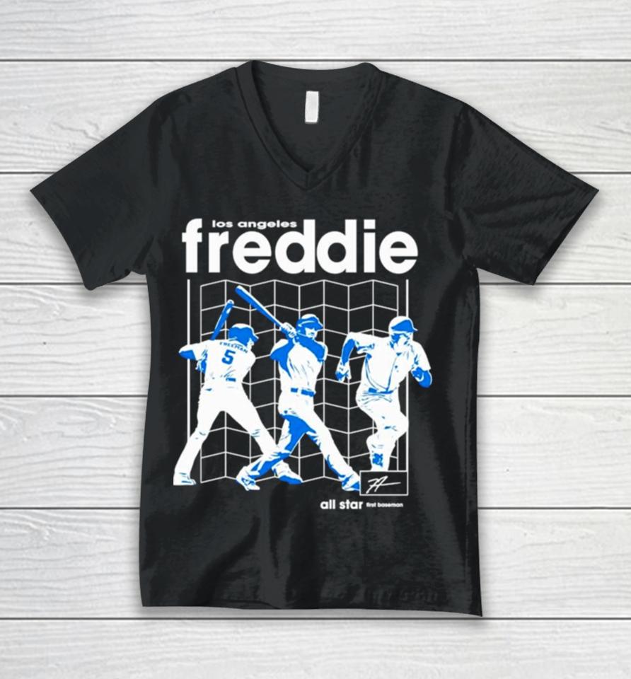 Freddie Freeman Schematics Los Angeles Dodgers All Star Unisex V-Neck T-Shirt