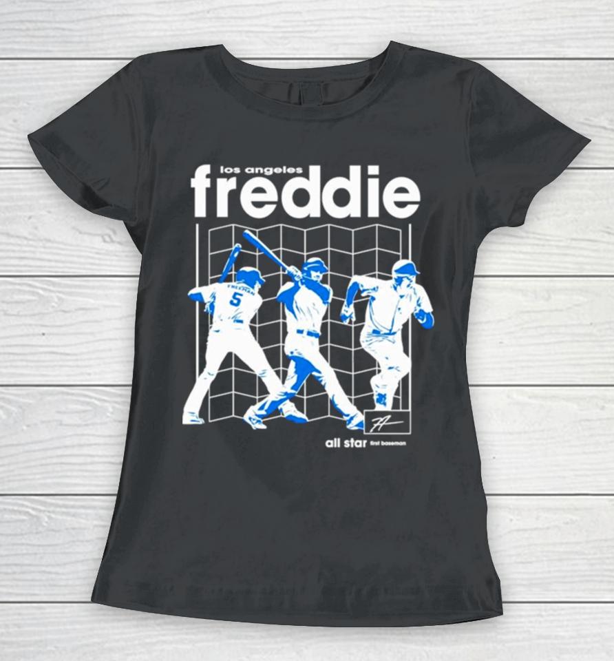 Freddie Freeman Schematics Los Angeles Dodgers All Star Women T-Shirt