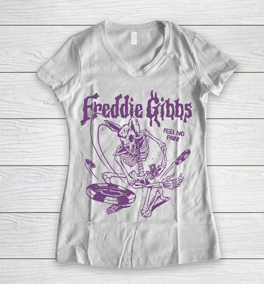 Freddie Gibbs Feel No Pain Women V-Neck T-Shirt