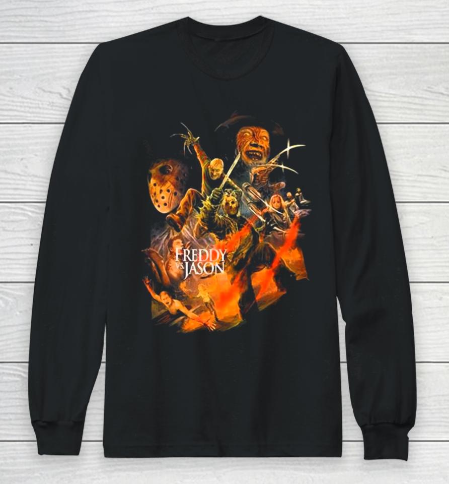 Freddy Vs Jason Halloween 2023 Long Sleeve T-Shirt