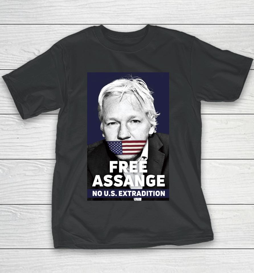 Free Assange No Us Extradition Youth T-Shirt