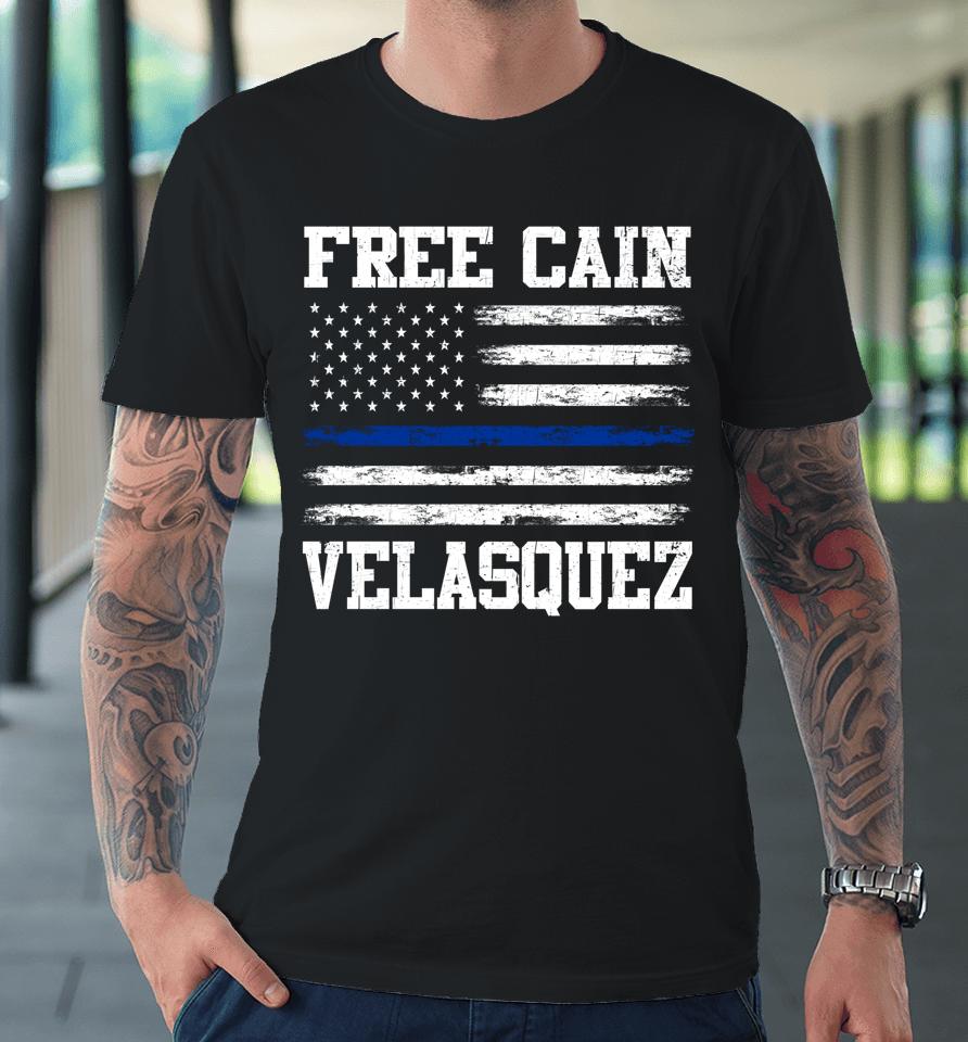 Free Cain Velasquez Flag Usa Vintage Premium T-Shirt