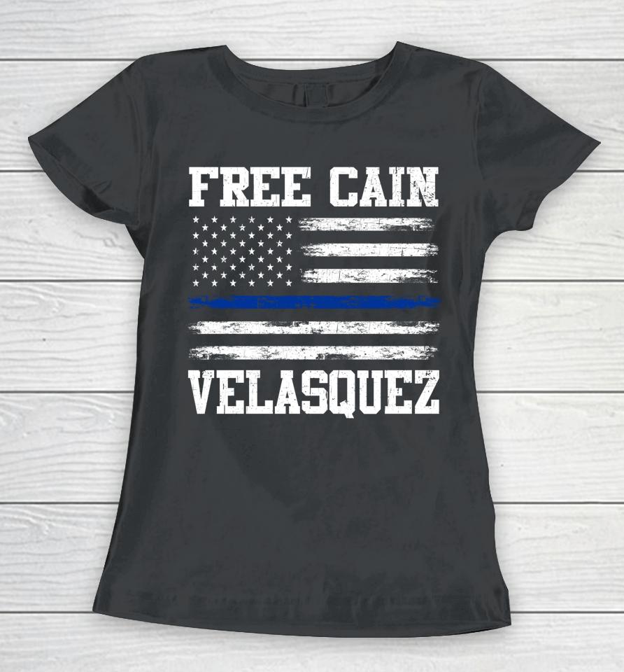 Free Cain Velasquez Flag Usa Vintage Women T-Shirt
