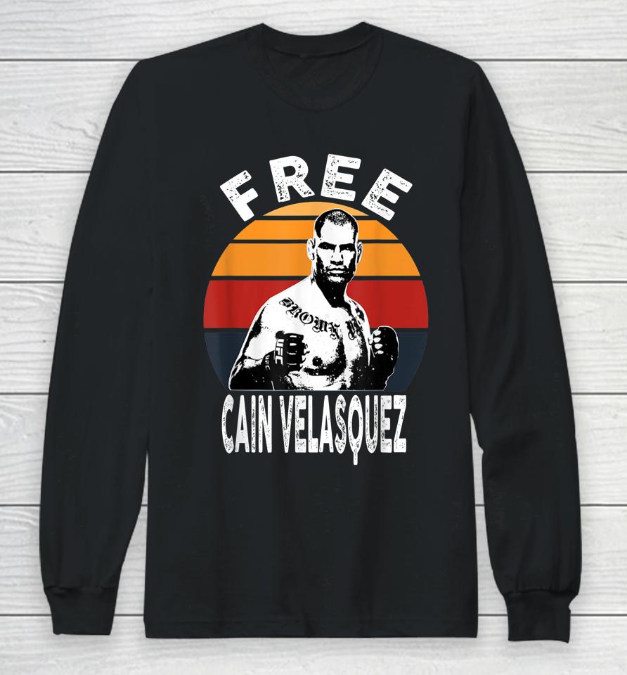 Free Cain Velasquez Retro Vintage Long Sleeve T-Shirt