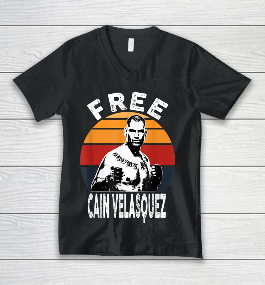 Free Cain Velasquez Retro Vintage Unisex V-Neck T-Shirt