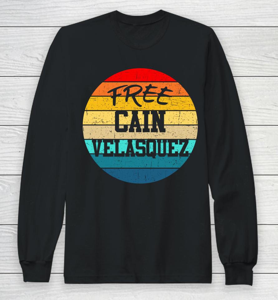 Free Cain Velasquez Vintage Retro Long Sleeve T-Shirt