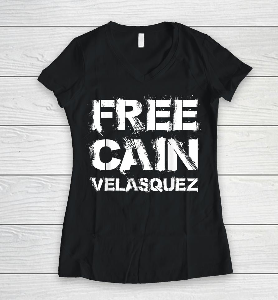 Free Cain Velasquez Vintage Women V-Neck T-Shirt