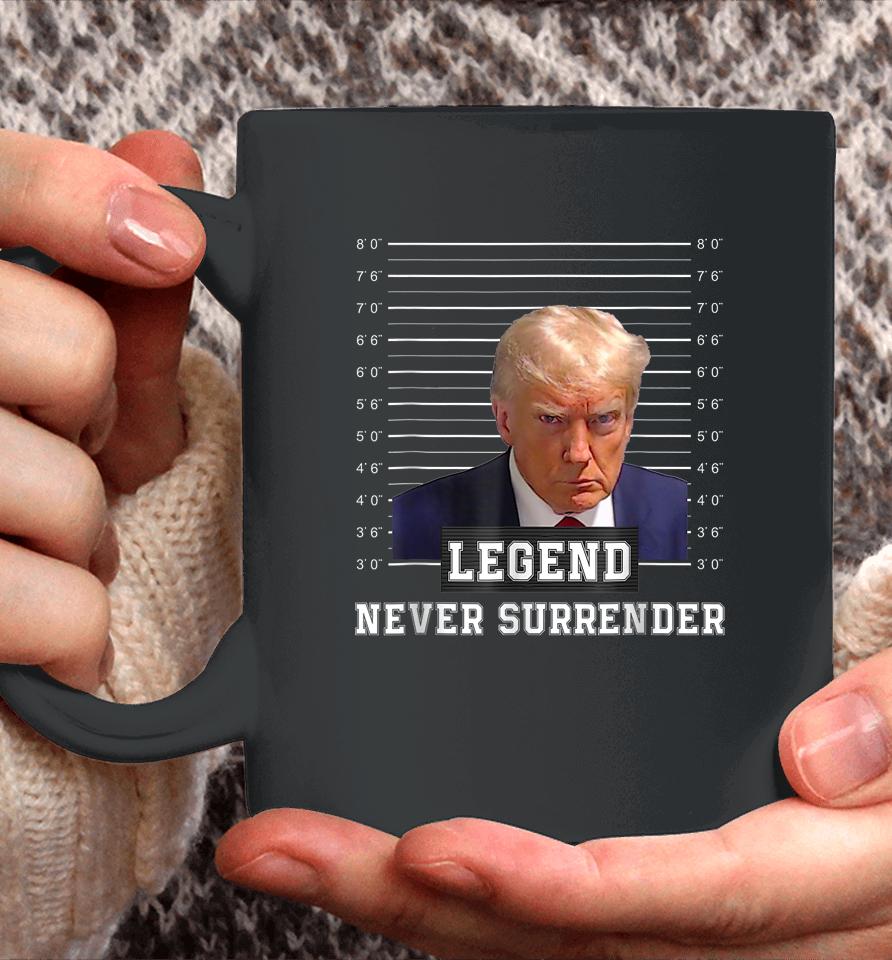 Free Donald Trump Mug Shot President Never Surrender Coffee Mug