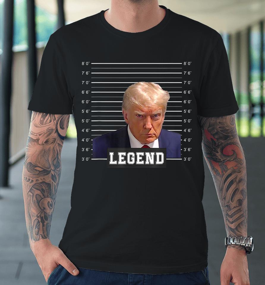 Free Donald Trump Mug Shot Republican President Maga 2024 Premium T-Shirt
