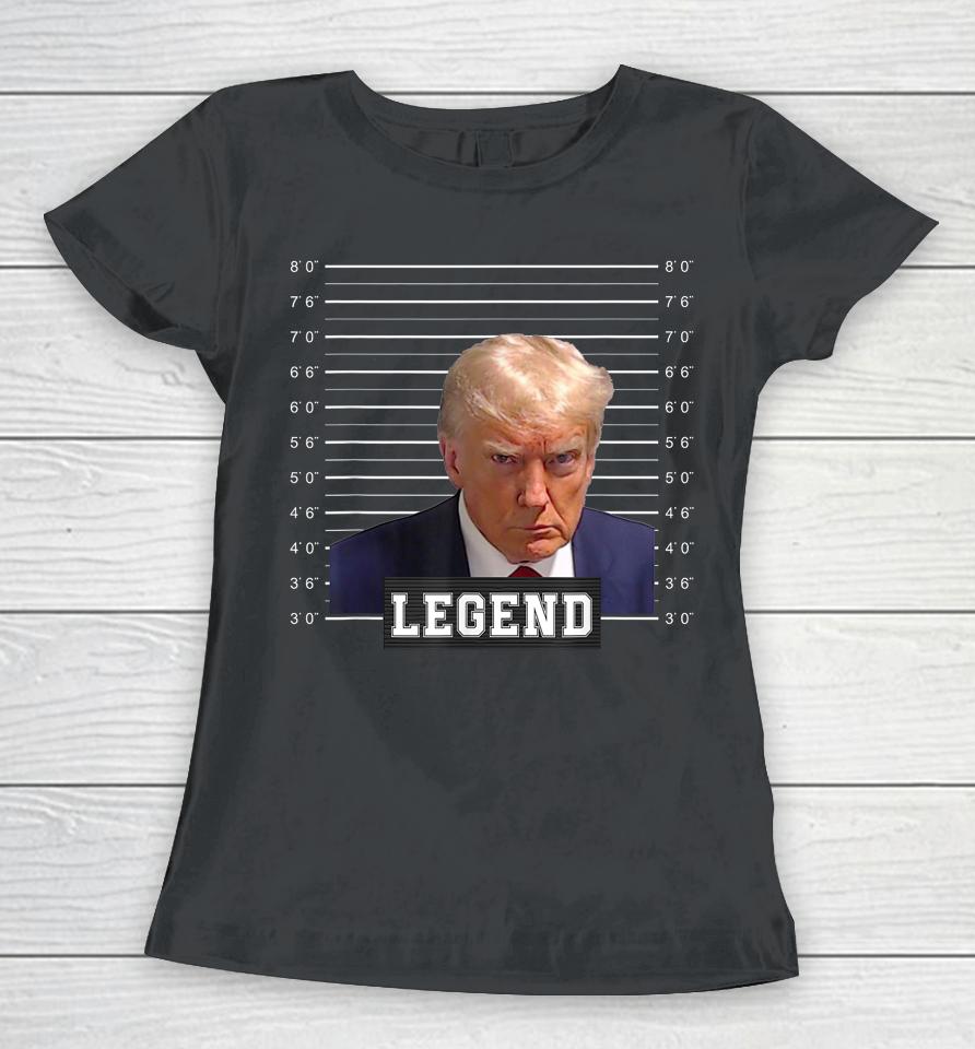 Free Donald Trump Mug Shot Republican President Maga 2024 Women T-Shirt