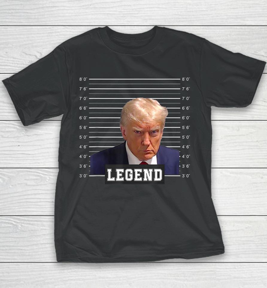 Free Donald Trump Mug Shot Republican President Maga 2024 Youth T-Shirt