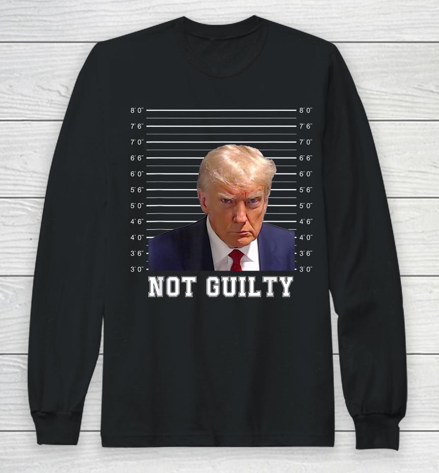 Free Donald Trump Mug Shot Republican President Maga 2024 Long Sleeve T-Shirt