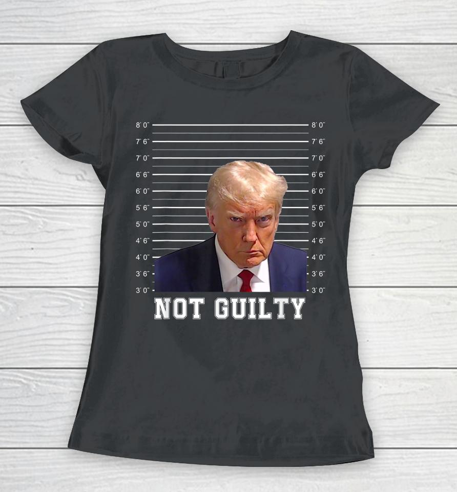 Free Donald Trump Mug Shot Republican President Maga 2024 Women T-Shirt