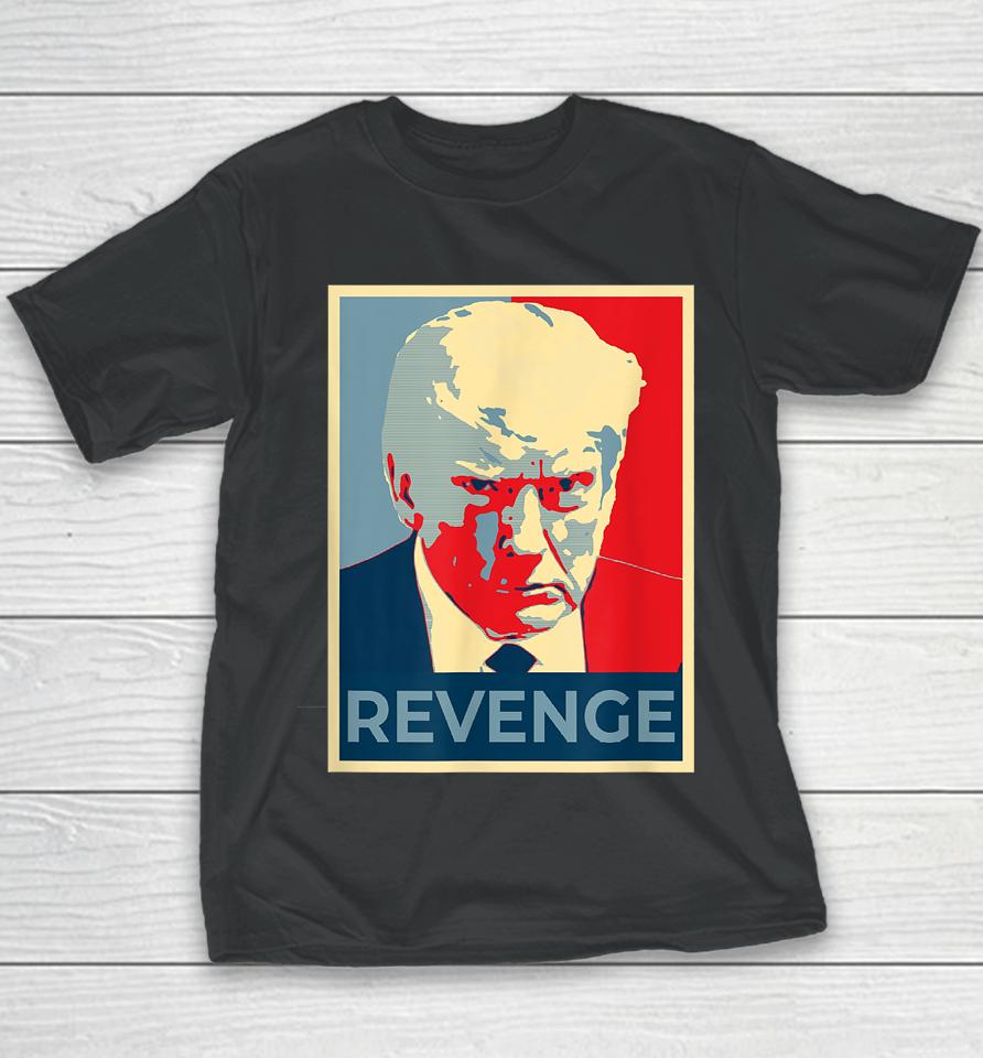 Free Donald Trump Mug Shot Republican Revenge Maga 2024 Youth T-Shirt