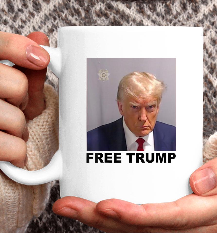 Free Donald Trump Mugshot Coffee Mug