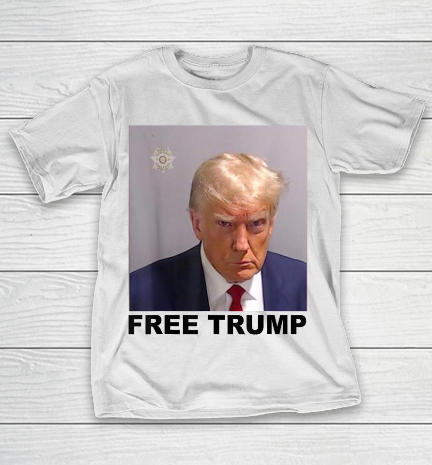 Free Donald Trump Mugshot T-Shirt