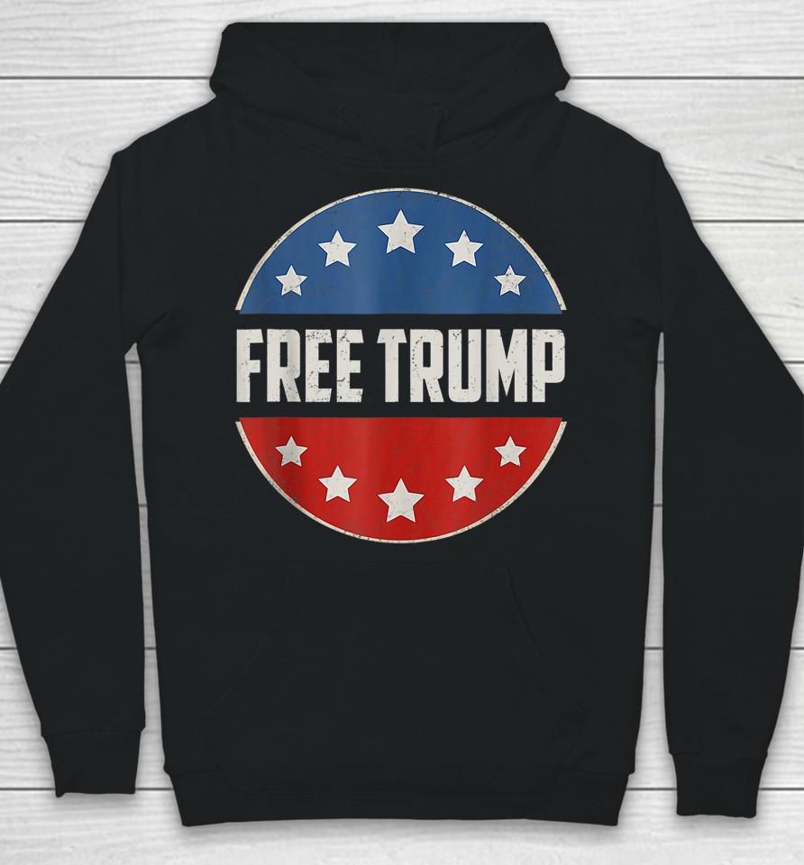 Free Donald Trump Republican Support Pro Trump American Flag Hoodie