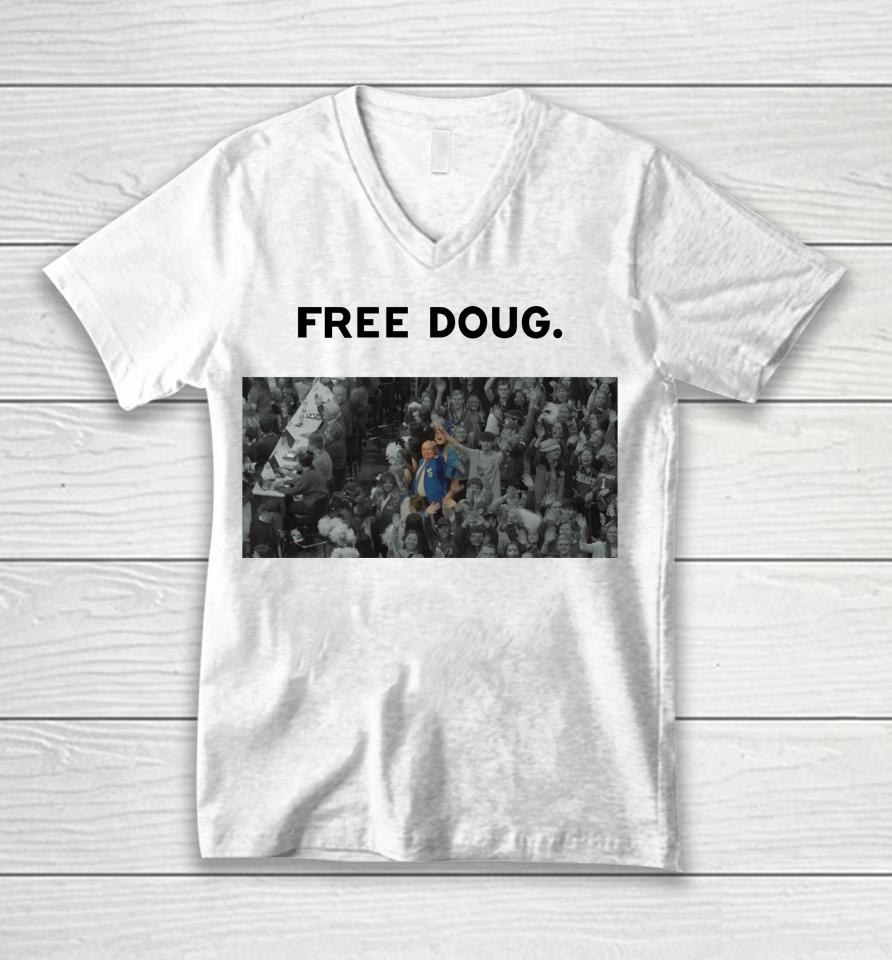Free Doug Doug The Blue Coat Matt Jones Unisex V-Neck T-Shirt