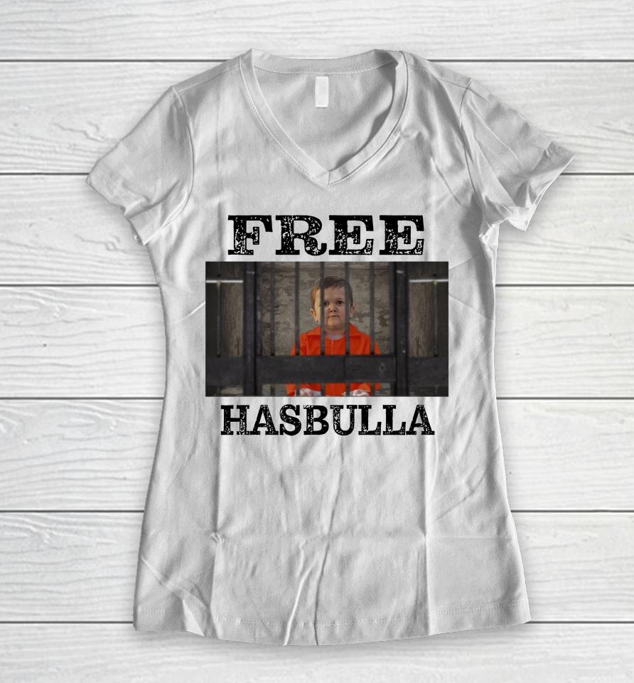 Free Hasbulla Magomedov Women V-Neck T-Shirt