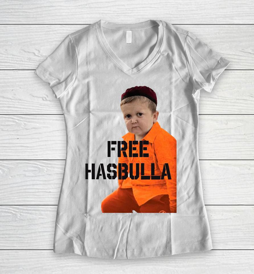 Free Hasbulla Women V-Neck T-Shirt