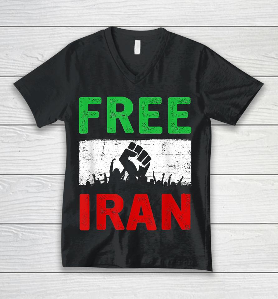 Free Iran Stand With The Women Of Iran Unisex V-Neck T-Shirt