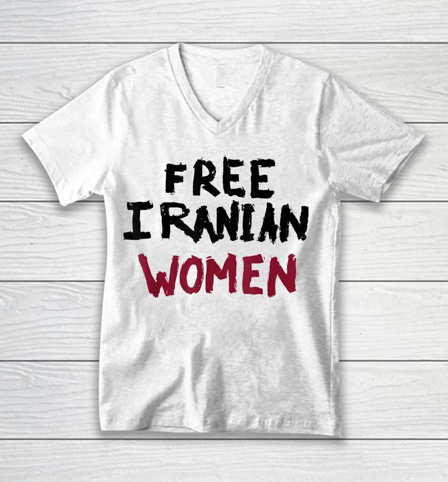 Free Iranian Women Mahsa Amini Iran #Mahsaamini Unisex V-Neck T-Shirt