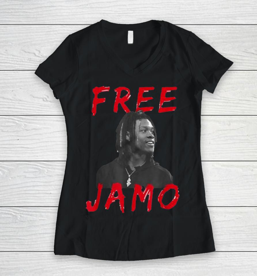 Free Jamo Women V-Neck T-Shirt