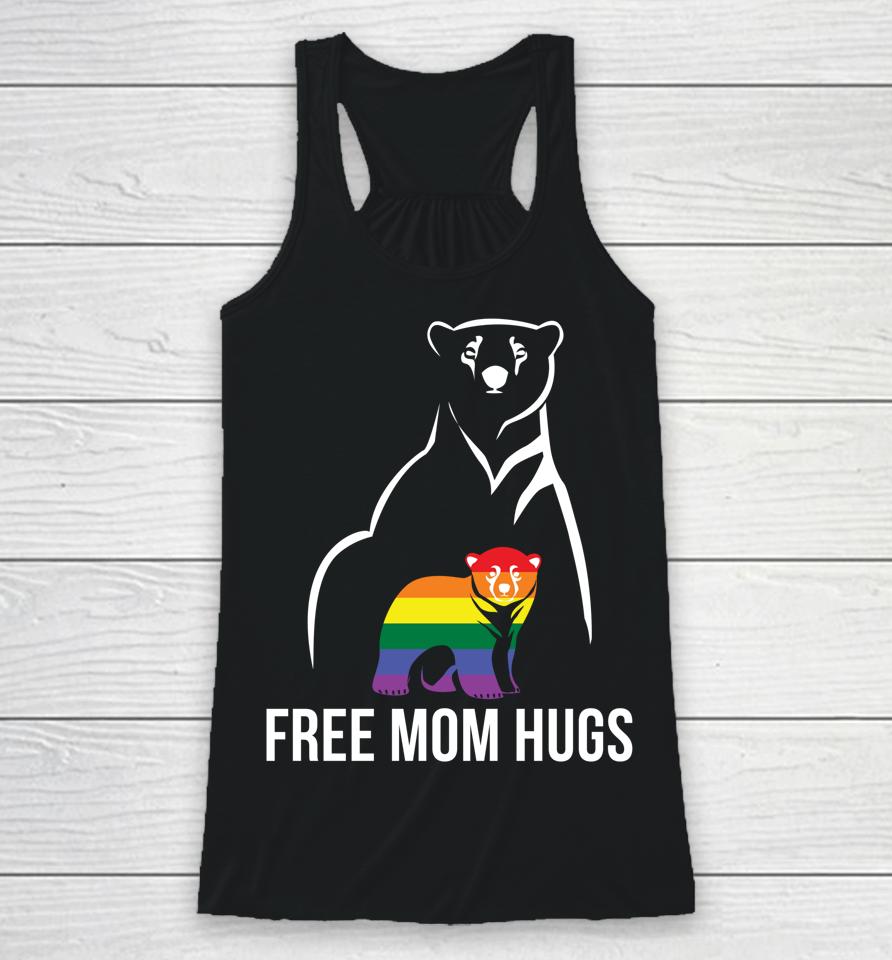 Free Mom Hugs Gay Pride Lgbt Rainbow Racerback Tank