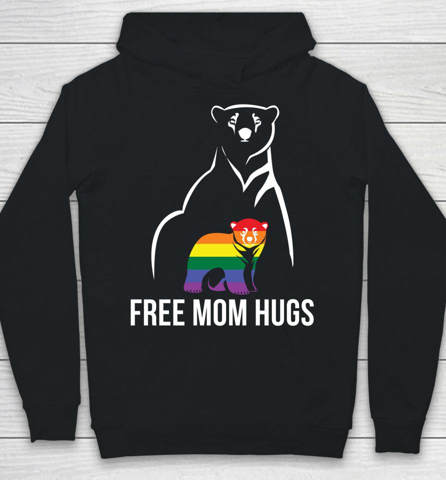Free Mom Hugs Gay Pride Lgbt Rainbow Hoodie