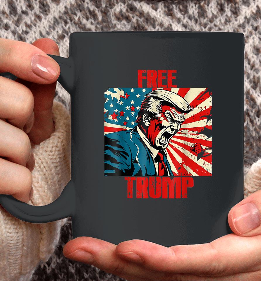 Free Trump American Flag Coffee Mug