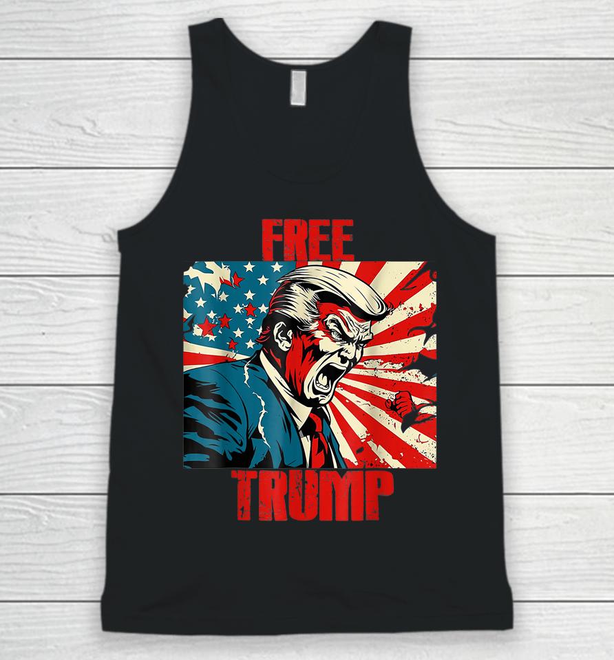 Free Trump American Flag Unisex Tank Top