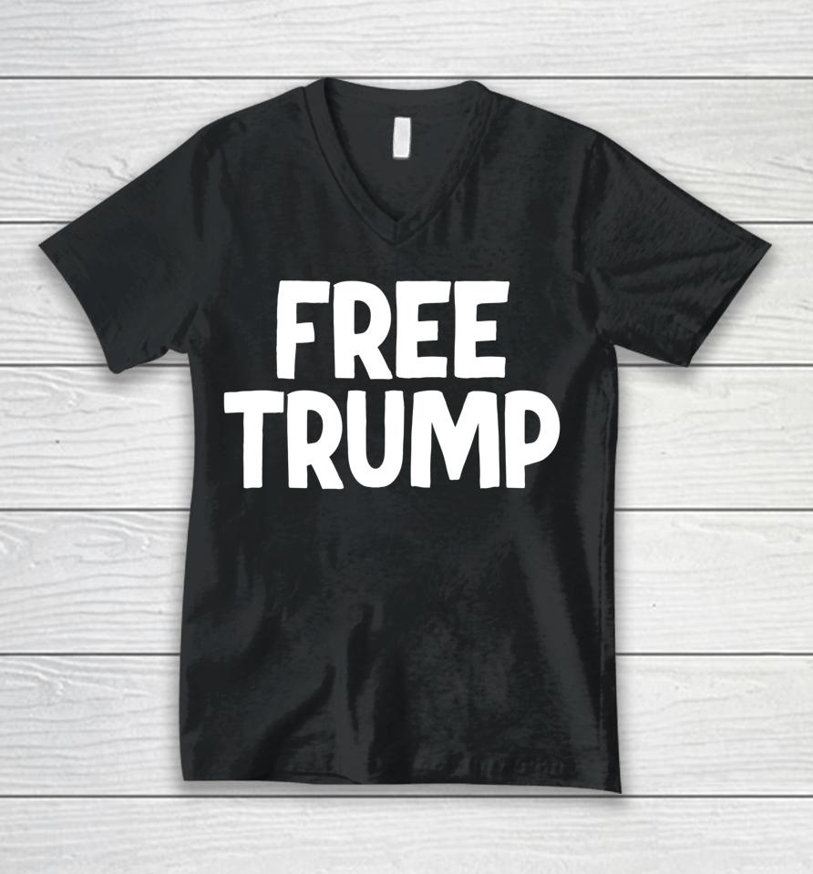 Free Trump Unisex V-Neck T-Shirt