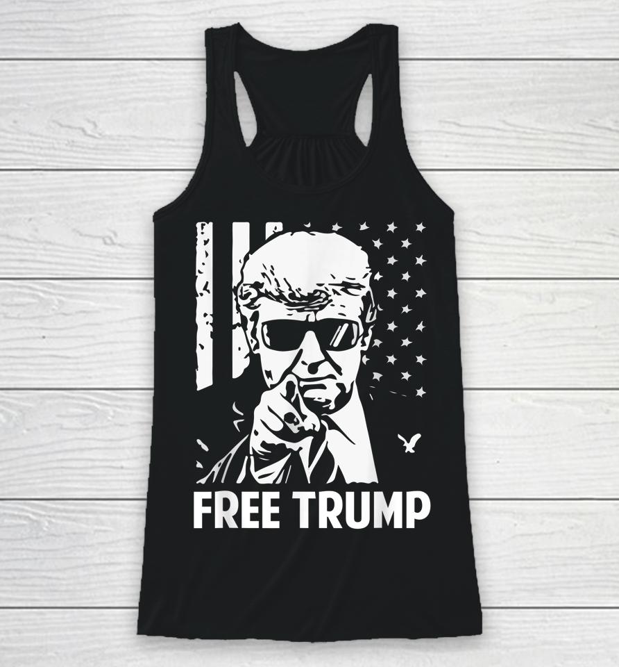 Free Trump T-Shirt Free Donald Trump Republican Support Racerback Tank