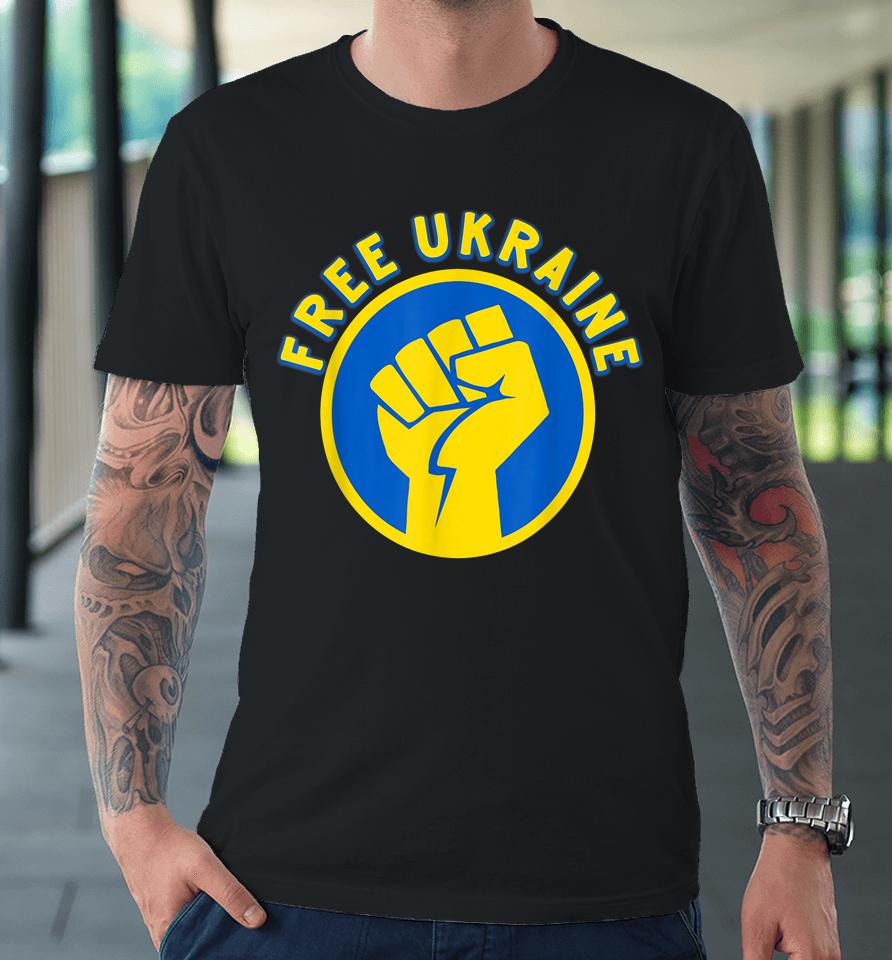 Free Ukraine Fist Hand Premium T-Shirt